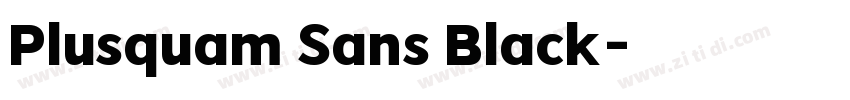 Plusquam Sans Black字体转换